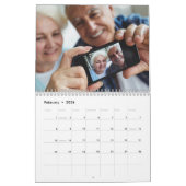 Elegante geruite rustieke familie 2024 Tartan Kalender (Feb 2026)