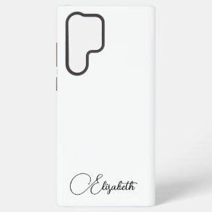 Elegante geschenken monogram typografie naam wit samsung galaxy hoesje