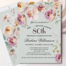 Elegante geschilderde bloem verrassing 80ste verja
