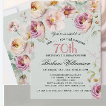Elegante geschilderde bloemensurprise 70ste verjaa