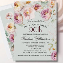 Elegante geschilderde bloemensurprise 90ste verjaa