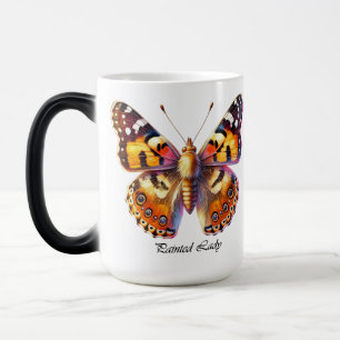 Elegante Geschilderde Dame Vlinder Wrap  Magische Mok