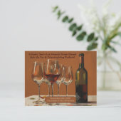 Elegante geschilderde Friendsgiving Potluck kaart  (Staand voorkant)