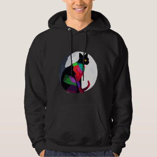 Elegante geschilderde kat hoodie