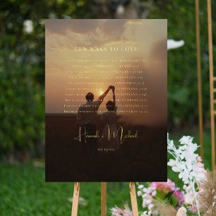 Elegante geschriften   Huwelijksfoto Welkom Folie Afdrukken