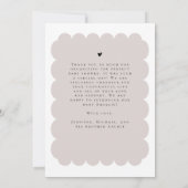 Elegante geschulpte foto Custom Baby shower Bedankkaart (Achterkant)