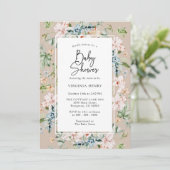 Elegante geslachtsneutrale babyshower kaart (Staand voorkant)