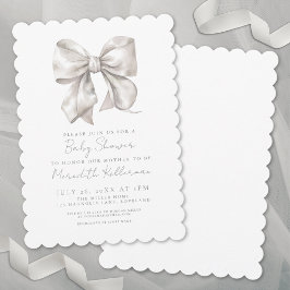 Elegante Geslachtsneutrale Boog Baby Shower Kaart