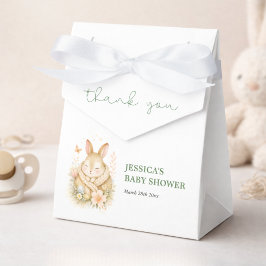 Elegante Geslachtsneutrale Konijn Baby Shower Bedankdoosjes