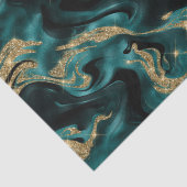 Elegante gesmolten Blauwgroen en gouden Glitter Ve Tissuepapier (Detail)
