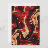 Elegante gesmolten rode en gouden folie 60e verjaa kaart (Achterkant)