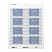 Elegante gestreepte baby showers waterflesetikette etiket (Full Sheet)