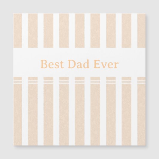 Elegante gestreepte beste papa ooit gepersonalisee (Voorkant)
