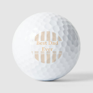 Elegante gestreepte beste papa ooit gepersonalisee golfballen