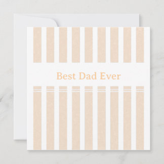 Elegante gestreepte beste papa ooit gepersonalisee kaart