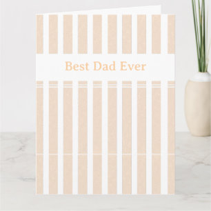 Elegante gestreepte beste papa ooit gepersonalisee kaart
