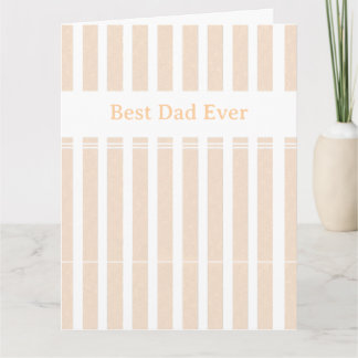 Elegante gestreepte beste papa ooit gepersonalisee kaart