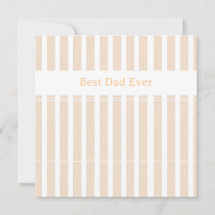 Elegante gestreepte beste papa ooit gepersonalisee kaart