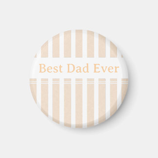 Elegante gestreepte beste papa ooit gepersonalisee magneet