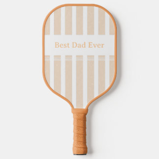 Elegante gestreepte beste papa ooit gepersonalisee pickleball paddle