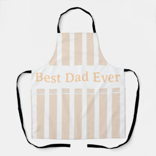 Elegante gestreepte beste papa ooit gepersonalisee schort