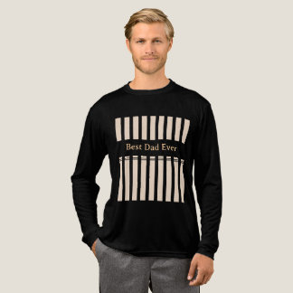Elegante gestreepte beste papa ooit gepersonalisee Tri-Blend shirt