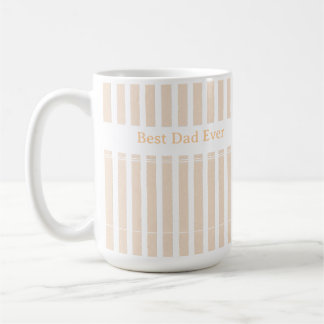 Elegante gestreepte Beste Papa Ooit Persoonlijk Koffiemok