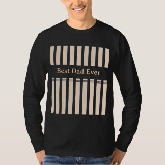 Elegante gestreepte Beste Papa Ooit Persoonlijk T-shirt