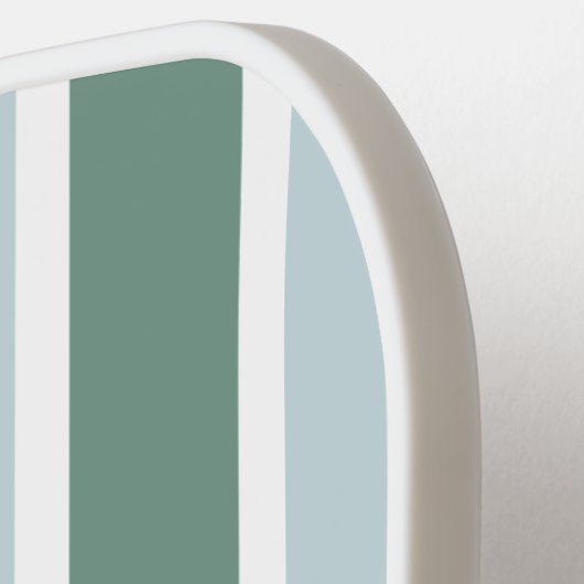 Elegante gestreepte blauwe en groene pickleball pa pickleball paddle (Links Detail)