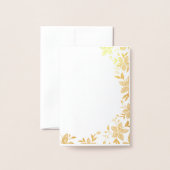 Elegante gestreepte bloem bedankt folie kaarten (Met envelop)