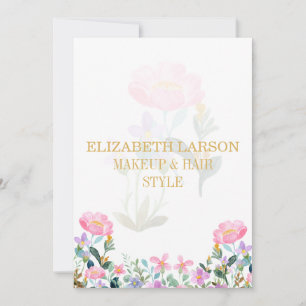 Elegante gestreepte bloemenschoonheid kunstenaar h kaart