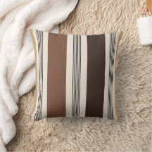 Elegante gestreepte cabana-stijl bruine beige choc