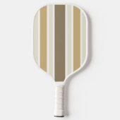 Elegante gestreepte gele en beige pickleball paddl paddle (Achterkant)