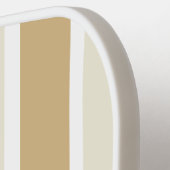 Elegante gestreepte gele en beige pickleball paddl paddle (Links Detail)
