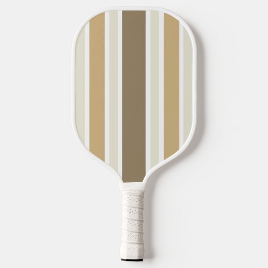 Elegante gestreepte gele en beige pickleball paddl pickleball paddle (Achterkant)