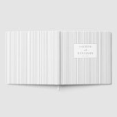 Elegante Gestreepte Minimalist Gastenboek (Volledig)