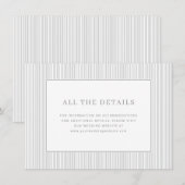 Elegante Gestreepte Minimalist Informatiekaartje (Voorkant / Achterkant)