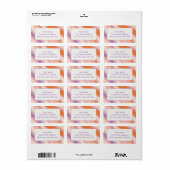 Elegante gestreepte pastel Adresetiketten Etiket (Full Sheet)