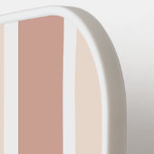 Elegante gestreepte perzik en bruine pickleball pa pickleball paddle (Links Detail)