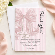 Elegante gestreepte strik ivoor roze baby shower