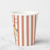 Elegante gestreepte Thanksgiving oogst Papieren Bekers (Links)