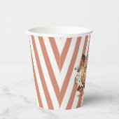 Elegante gestreepte Thanksgiving oogst Papieren Bekers (Rechts)