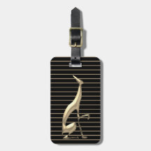 Elegante gestreepte zwarte en gouden Greyhound hon