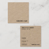 Elegante gestresste tekst Klassiek Echt Kraft papi Vierkante Visitekaartje (Voorkant / Achterkant)