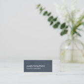Elegante gestructureerde blauwe witte consultant mini visitekaartje (Staand voorkant)