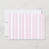 Elegante gestructureerde roze handgetekende gestre bedankkaart (Achterkant)