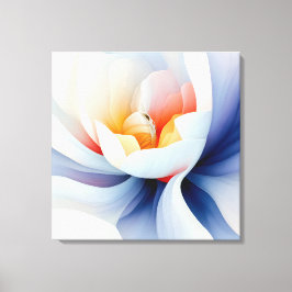 Elegante getextureerde bloemenkunst canvas afdruk