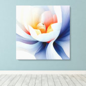 Elegante getextureerde bloemenkunst canvas afdruk (Insitu (Houten vloer))