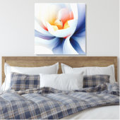 Elegante getextureerde bloemenkunst canvas afdruk (Insitu (Slaapkamer))