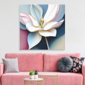 Elegante getextureerde bloemenkunst canvas afdruk (Insitu (Woonkamer))